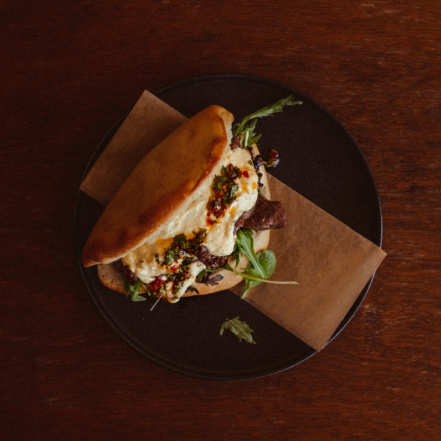 A filled sandwich served at Raumati Social Club